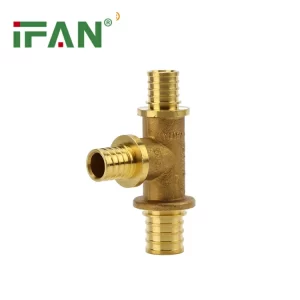 Brass PEX Slide Fittings Tee