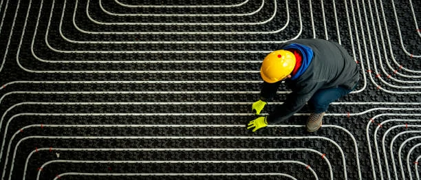 Processing and Installing PEX Heating Pipes