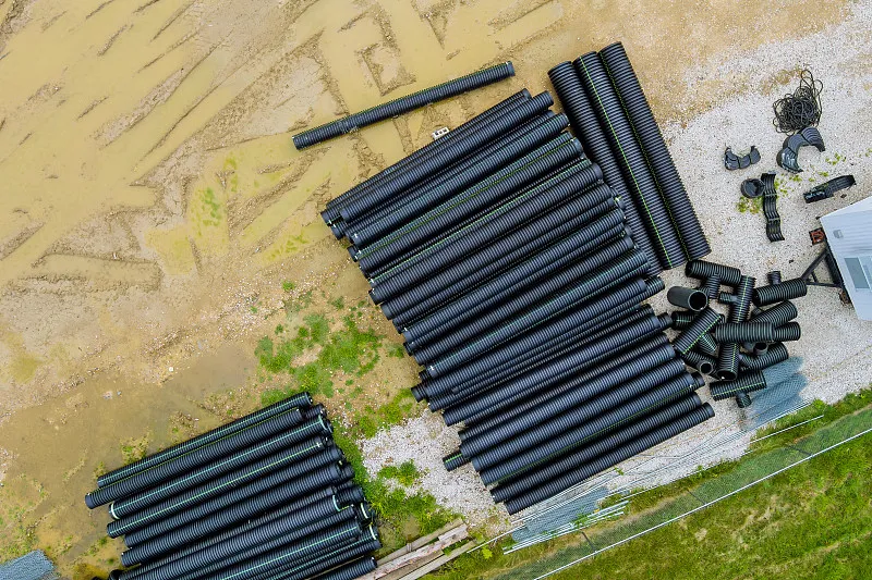 3-inch plastic pipes