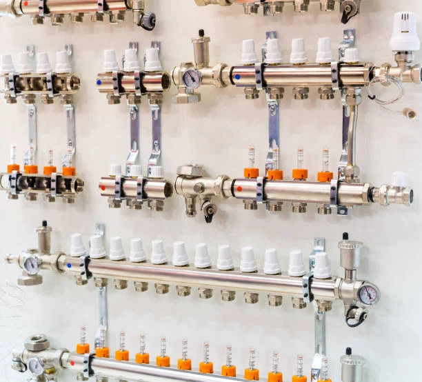 Brass pex manifolds for home plumbing